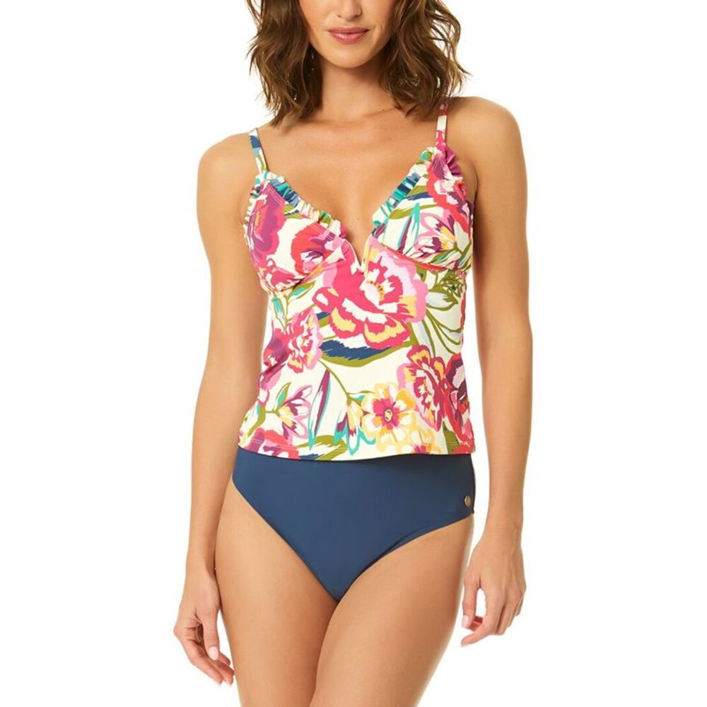 Cece Womens  Ruffle V-Wire Tankini